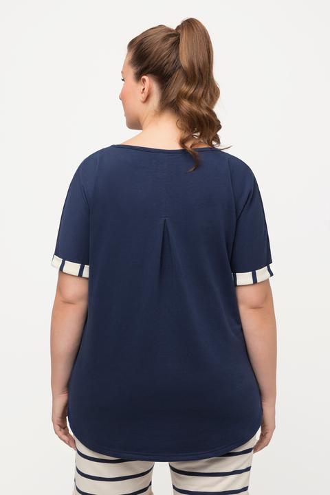 Image du produit Ulla Popken Sweat-shirt d'intérieur doux et confortable. Col rond et manches courtes. (46, 48)