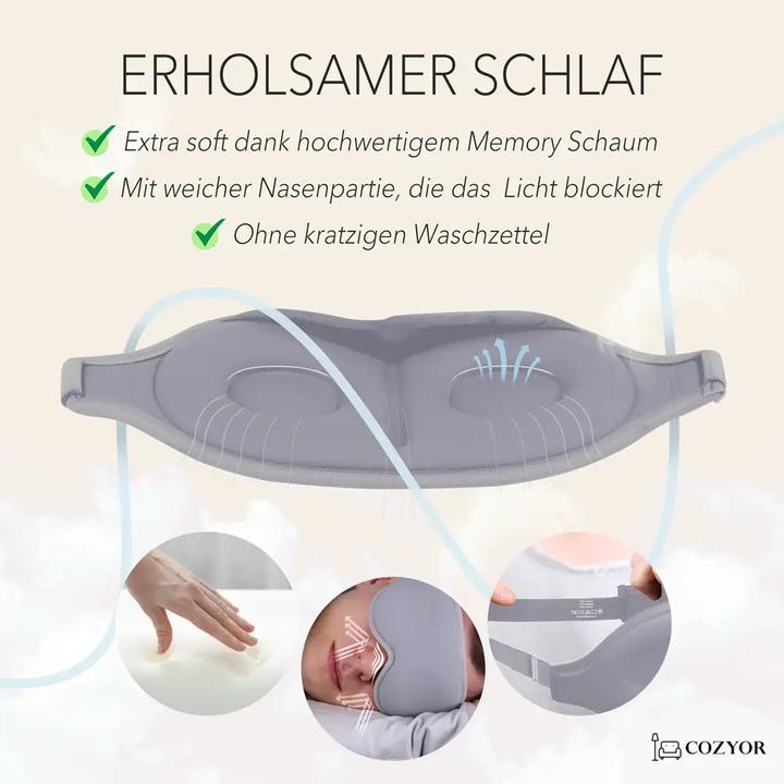 Immagine prodotto Cozyor Maschera per dormire e tappi per le orecchie (Maschera sonno)