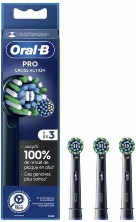 Actual product image Oral-B Pro Cross Action Black Toothbrush Brushes - Pack of 3 (3 x)