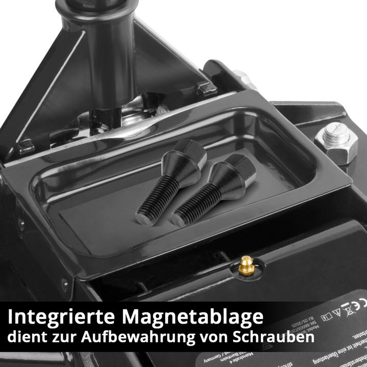 Produktbild Stahlwerk Hydraulischer Rangierwagenheber mit Druckprüfer Reifenprofilmesser Kniekissen Handschuhe