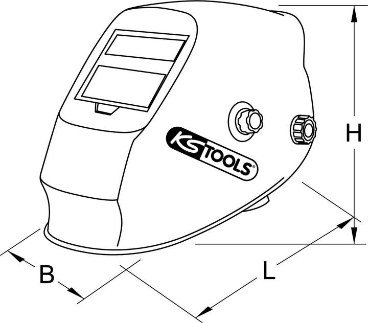 Image du produit KS Tools casque de soudeur automatique, Flame Design ( 310.0155 )