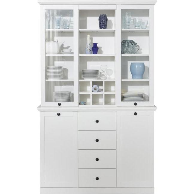 Ebuy24, Vitrine + Buffetschrank, Vitrinenschrank Brax (120 x 41 cm)