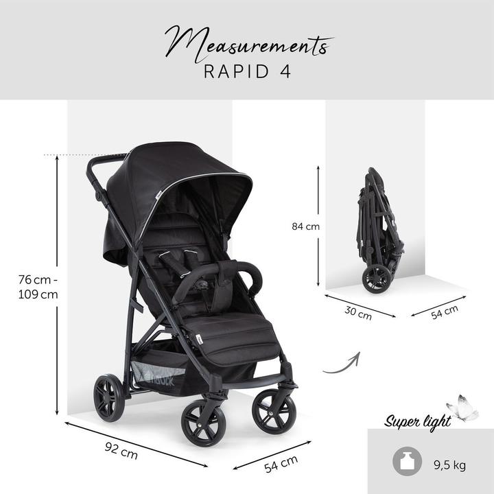 Actual product image Hauck Buggys & Sportwagen Buggy Rapid 4 inkl. XXL Zubehörpaket & Buggy-Lenkrad (0.50 - 4 years)