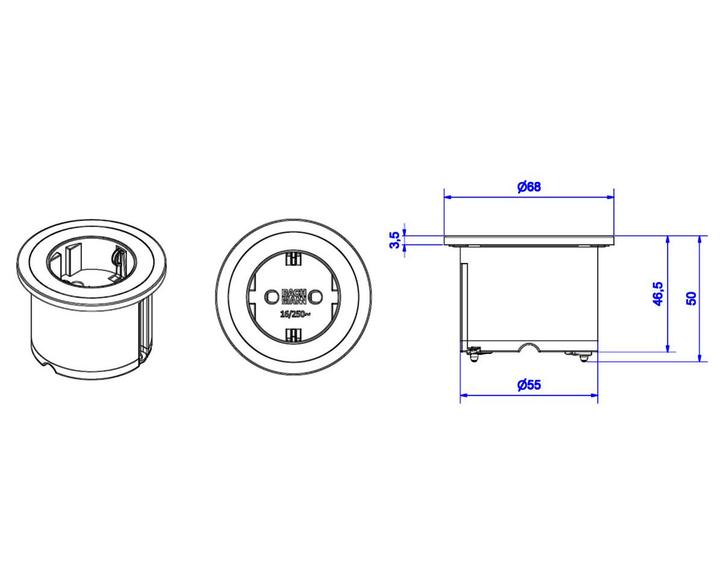 Actual product image Bachmann PIX Output (1x, CEE 7/3)