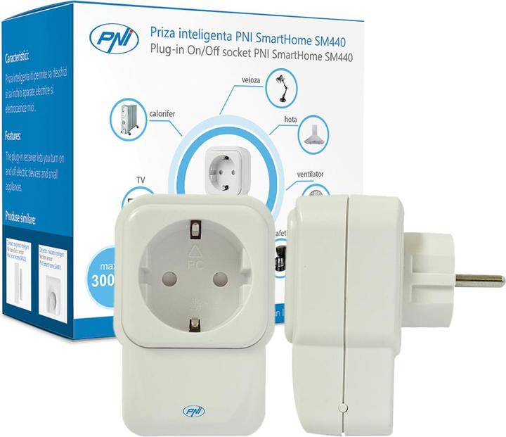 Produktbild PNI SmartHome SM440 ON/OFF intelligente Steckdose mit jedem elektrischen Gerät über das Internet
