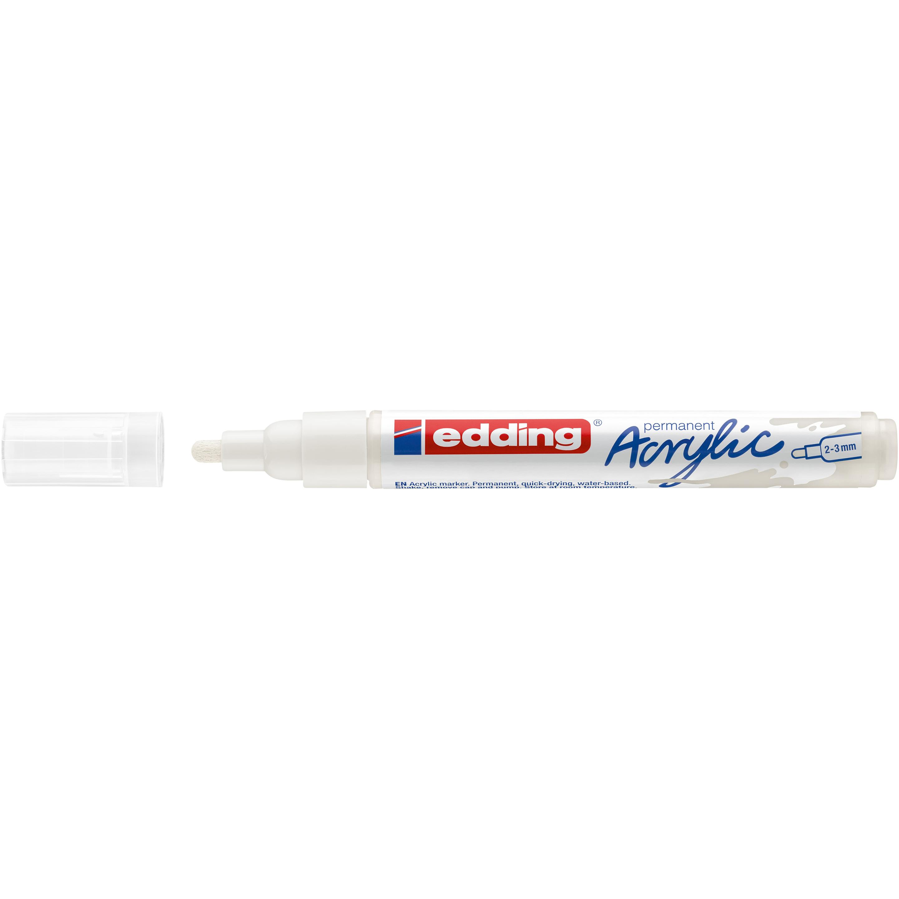 10x Edding, Marker, 5100 Medium (Weiss, 3 mm, 1 x)