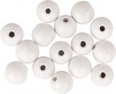 Produktbild Rayher Holzkugeln gebohrt FSC 100%, matt, 10mm ø, weiss