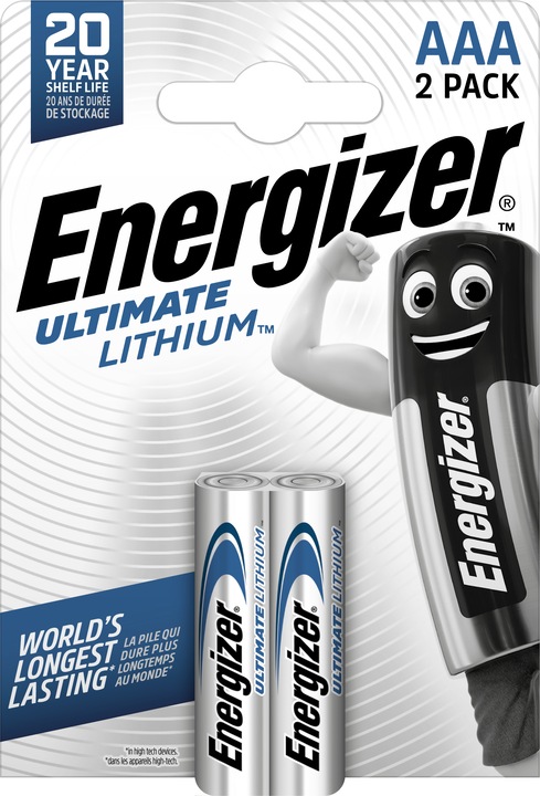Immagine prodotto Energizer Ultimo litio (2 pz., AAA, 1250 mAh)