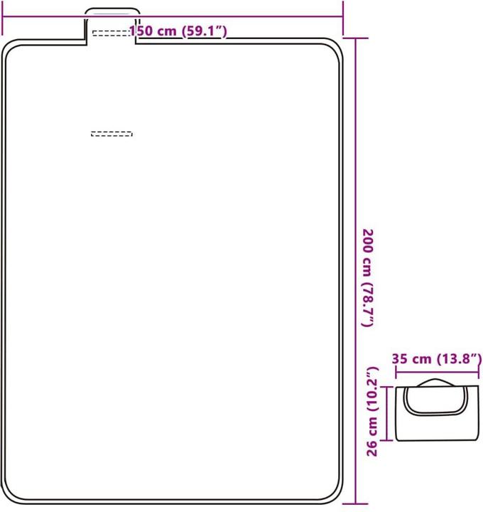 Actual product image vidaXL Picknickdecke