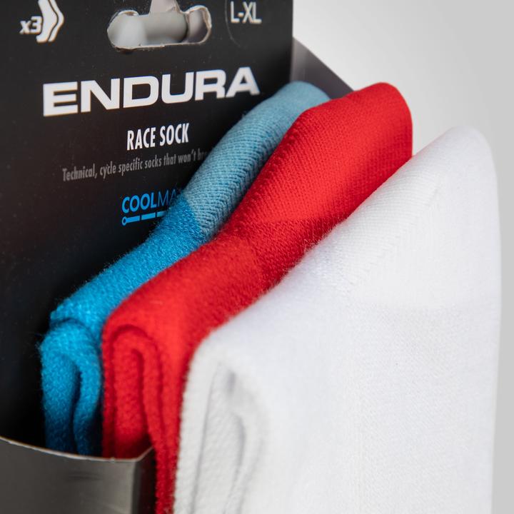 Actual product image Endura Coolmax® Race socks (three-pack) (L/XL)