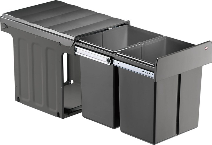 Actual product image Wesco 887911-72 Waste bin, plastic, dark grey