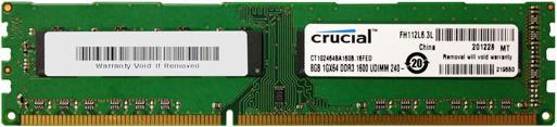 Produktbild Crucial Value (1 x 8GB, 1600 MHz, DDR3-RAM, DIMM)