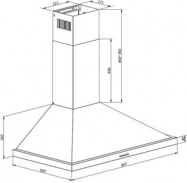 Produktbild Avetoe 871 - Dunstabzugshaube Wandhaube Edelstahl 90cm (Wandhaube)
