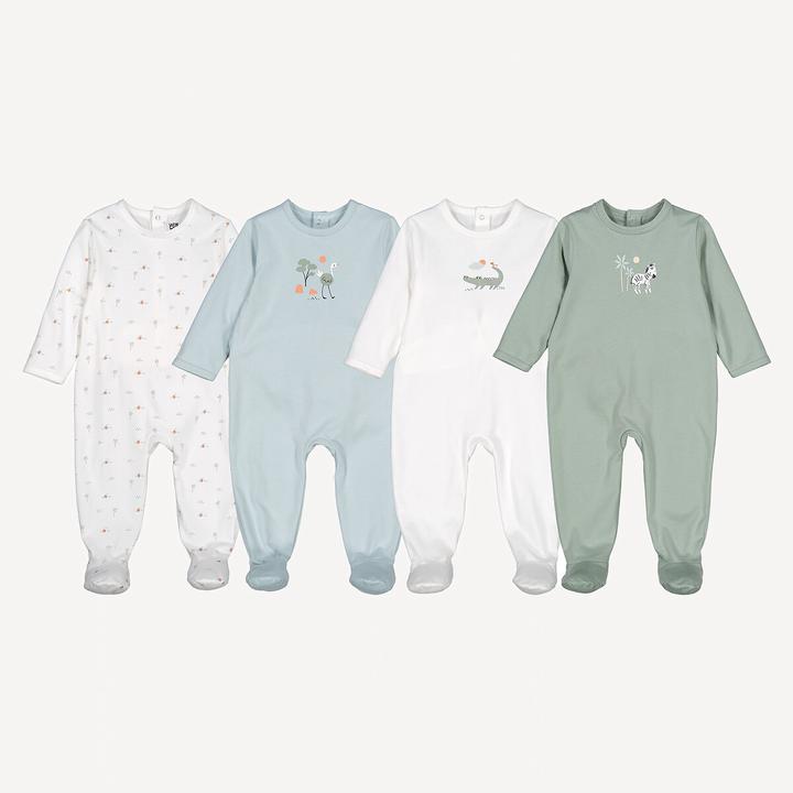 La Redoute Collections 4er-Pack Baby Strampler mit Tierprint