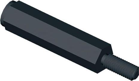 Alutronic Plastic Distance Bolts M3" 25.00 mm length AFST.B DI 638 25 BI/BU M3X25