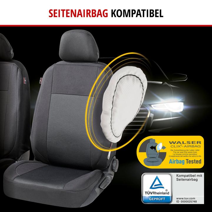 Produktbild Walser Autositzbezug ZIPP-IT Premium Ardwell, PKW-Schonbezüge für 2 Vordersitze mit Reiverschluss-System s