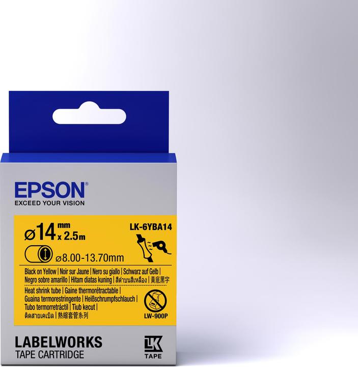 Produktbild Epson ETIKETTENKASSETTE LK-6YBA14 (BK)