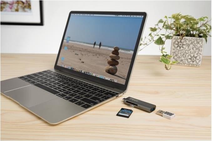 Actual product image PNY Card Reader/Adapter RTCUA3N USB Type C/A (USB 2.0, USB 3.1)
