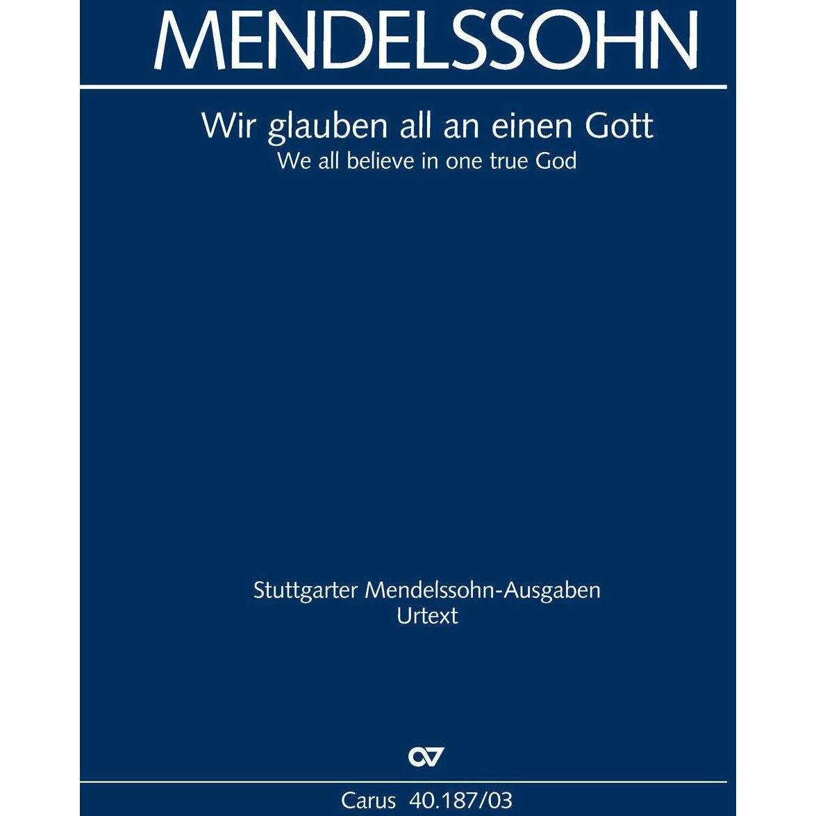 Wir glauben all an einen Gott (Klavierauszug), Sachbücher von Felix Mendelssohn Bartholdy, Günter Graulich