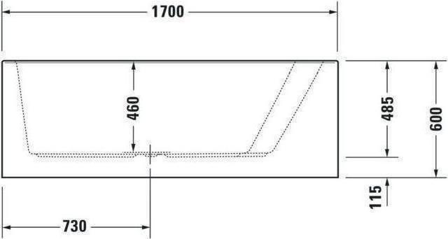 Produktbild Duravit Whirlwanne PAIOVA 225 l 1700x1300mm we 1 RS re Combi-Syst (2 Personen)