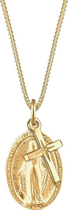 Elli Croix, image de la Vierge Marie, multi-attaches (Argent sterling 925, 45 cm)