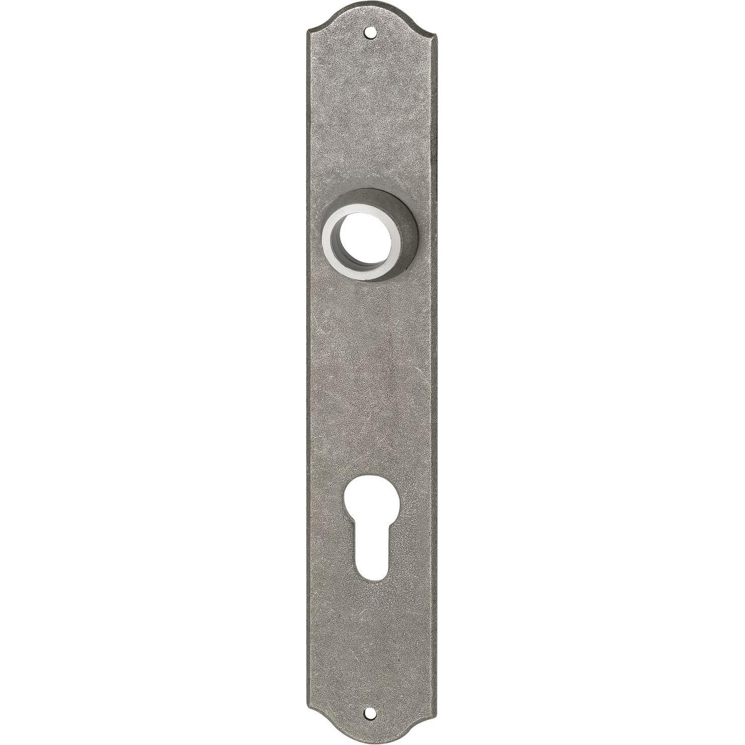 Halcö, Türgriff + Fenstergriff, Langschild GRÖDEN - PZ 88, Eisen verzinkt/patiniert ÖNORM (Türschild)