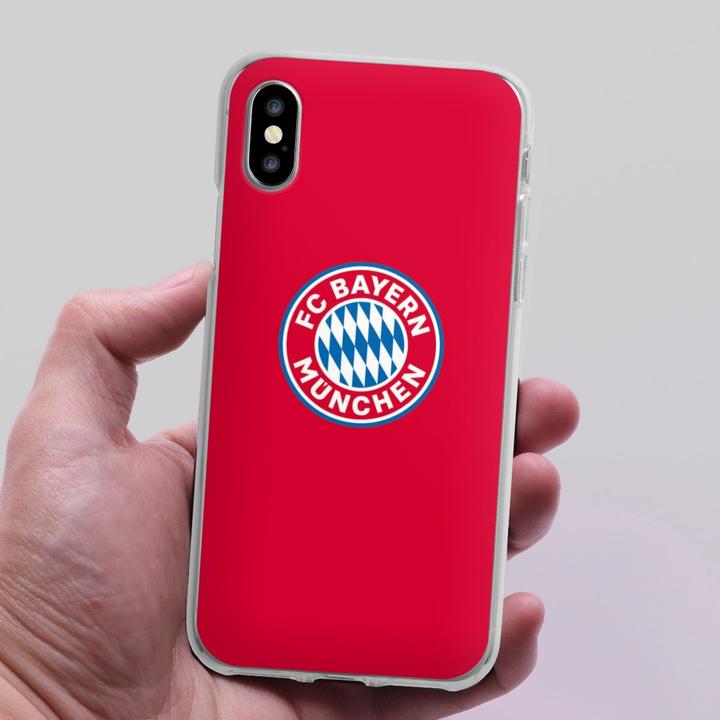 Produktbild DeinDesign Silikon Hülle für Apple iPhone X Handyhülle Case Smartphone Schutzhülle FC Bayern München FCB Logo (Apple iPhone X)