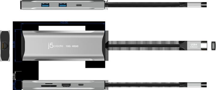 Actual product image j5Create JCD393 (USB-C)