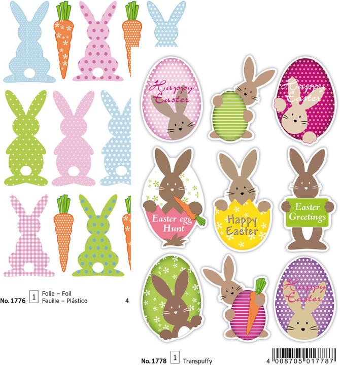 Actual product image HERMA Sticker Easter Bunny Rally (1 x, 84 x 120 mm)