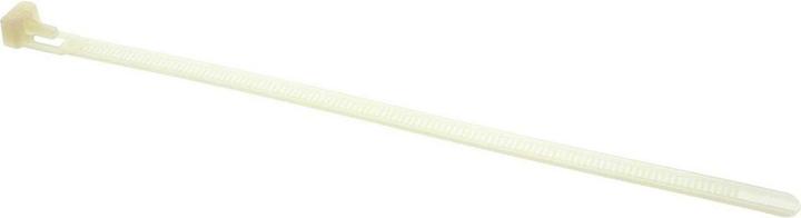 Actual product image RS PRO Cable Tie 250x7.6 Natural releasable (Plastic cable ties, 250 mm, 100 pcs.)