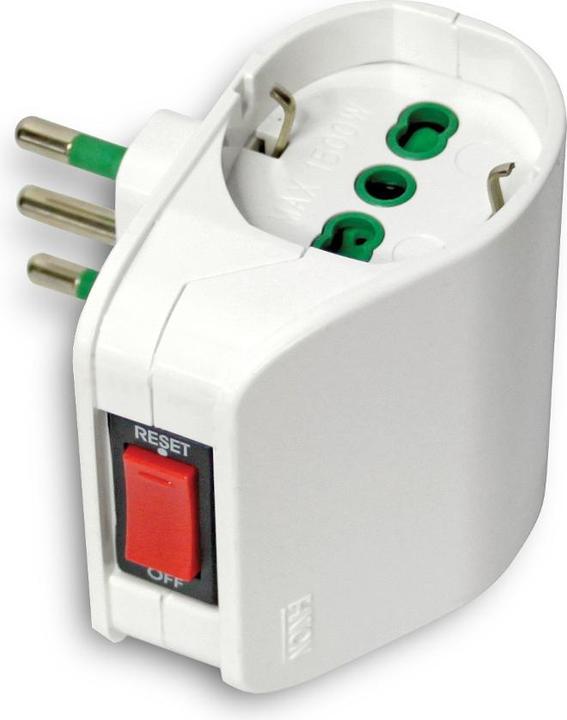 Immagine prodotto Fanton 87310 adattatore per presa di corrente Tipo L (IT) Tipo L (IT) + Tipo F Bianco