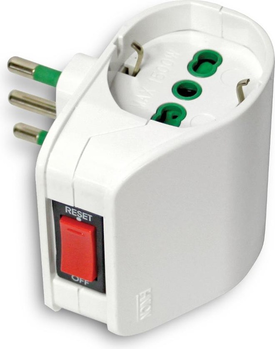 Fanton 87310 adattatore per presa di corrente Tipo L (IT) Tipo L (IT) + Tipo F Bianco