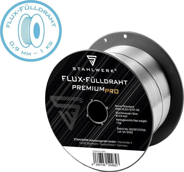 Produktbild Stahlwerk Schweissdraht MIG MAG Premium Fülldraht E71T-GS Ø 0,9 mm S100/D100 1 kg