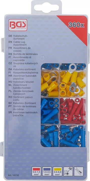 Image du produit BGS Assortiment de cosses | 360 pièces