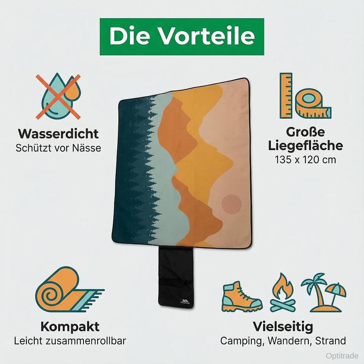 Actual product image Trespass THROW - Picknickdecke Wasserdicht