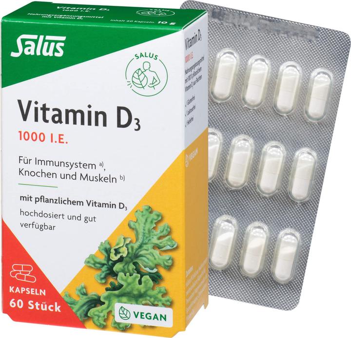 Image du produit Salus Vitamin D3 1000 Vital Kapseln (60 pièce(s), Capsules, 32 g)
