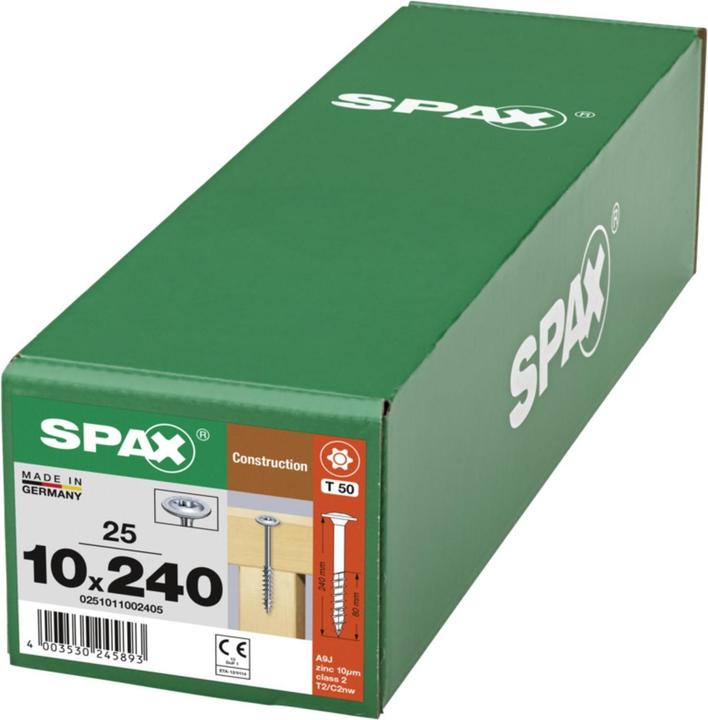 Produktbild Spax Tellerkopf T-Star T50 Teilgewinde Wirox (25 Schrauben pro Stück)