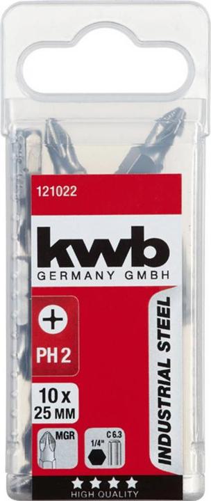 Produktbild kwb Industrial 1/4" PH 2, 10 Stk.