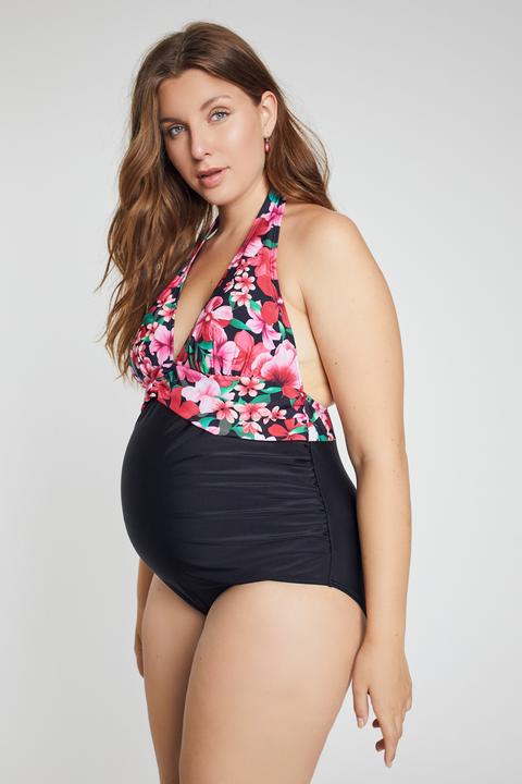 Image du produit Ulla Popken Maillot de bain Bellieva, noué nuque, bonnets souples (58)