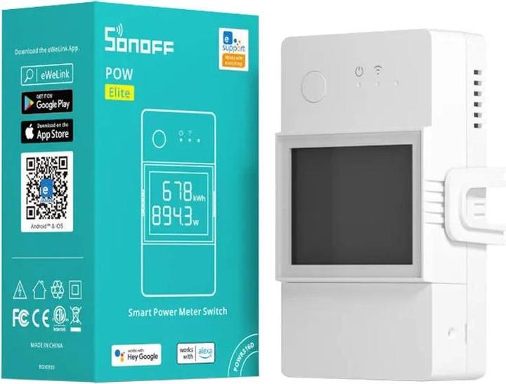 Actual product image Sonoff Wi-Fi Smart Power Meter Switch POWR320D (Heating actuator)