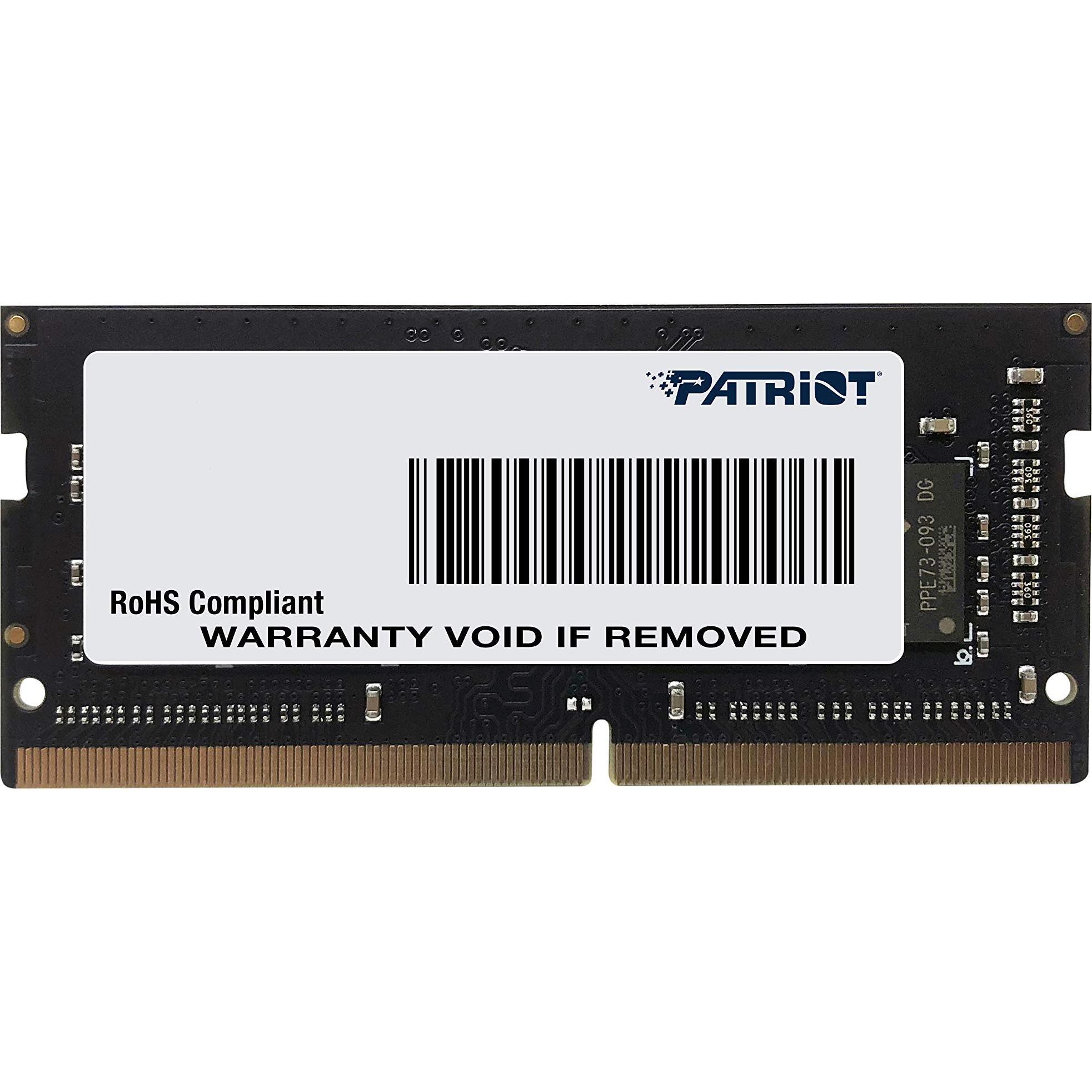 Patriot Signature PSD416G32002S Speichermodul GB DDR4 (1 x 16GB, 3200 MHz, DDR4-RAM, SO-DIMM), RAM, Schwarz
