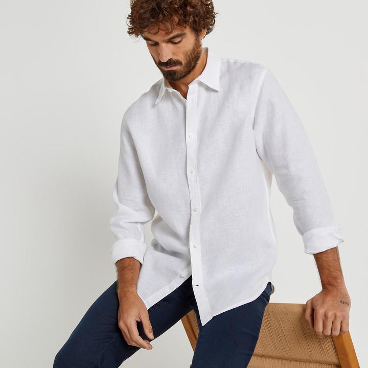 Produktbild La Redoute Collections Gerades Leinenhemd Signature mit langen Ärmeln (XL)
