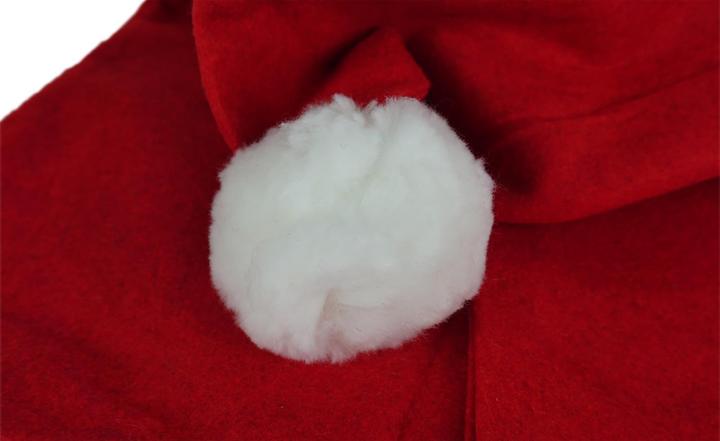 Actual product image Novaliv Set of 12 Chair Covers Christmas I Red I Father Christmas Hat I Chair Cover Christmas Deco (62 x 50 x 62 cm)