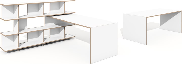Produktbild Tojo Anstell eingehängt Weiss 200 (155 x 60 x 74 cm)