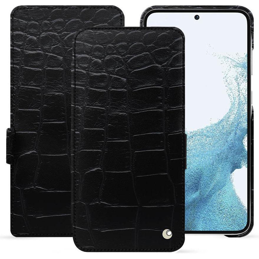 Noreve Lederschutzhülle horizontal (Samsung Galaxy S23), Smartphone Hülle, Schwarz