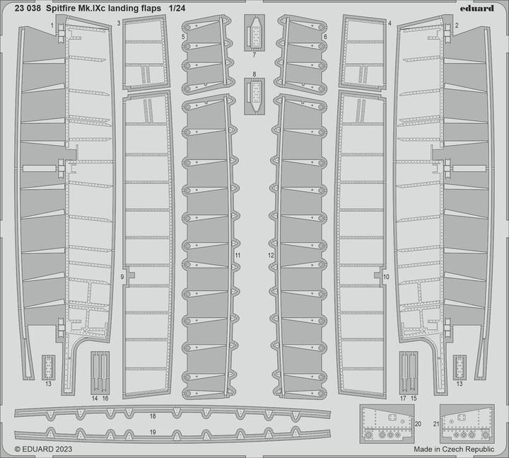 Immagine prodotto Eduard Spitfire Mk.IXc alette di atterraggio 1/24 AIRFIX