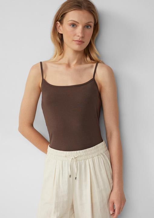 Produktbild S.Oliver T-Shirt Slim-Fit-Top aus Baumwollmix mit verstellbaren Spaghettiträgern (44)