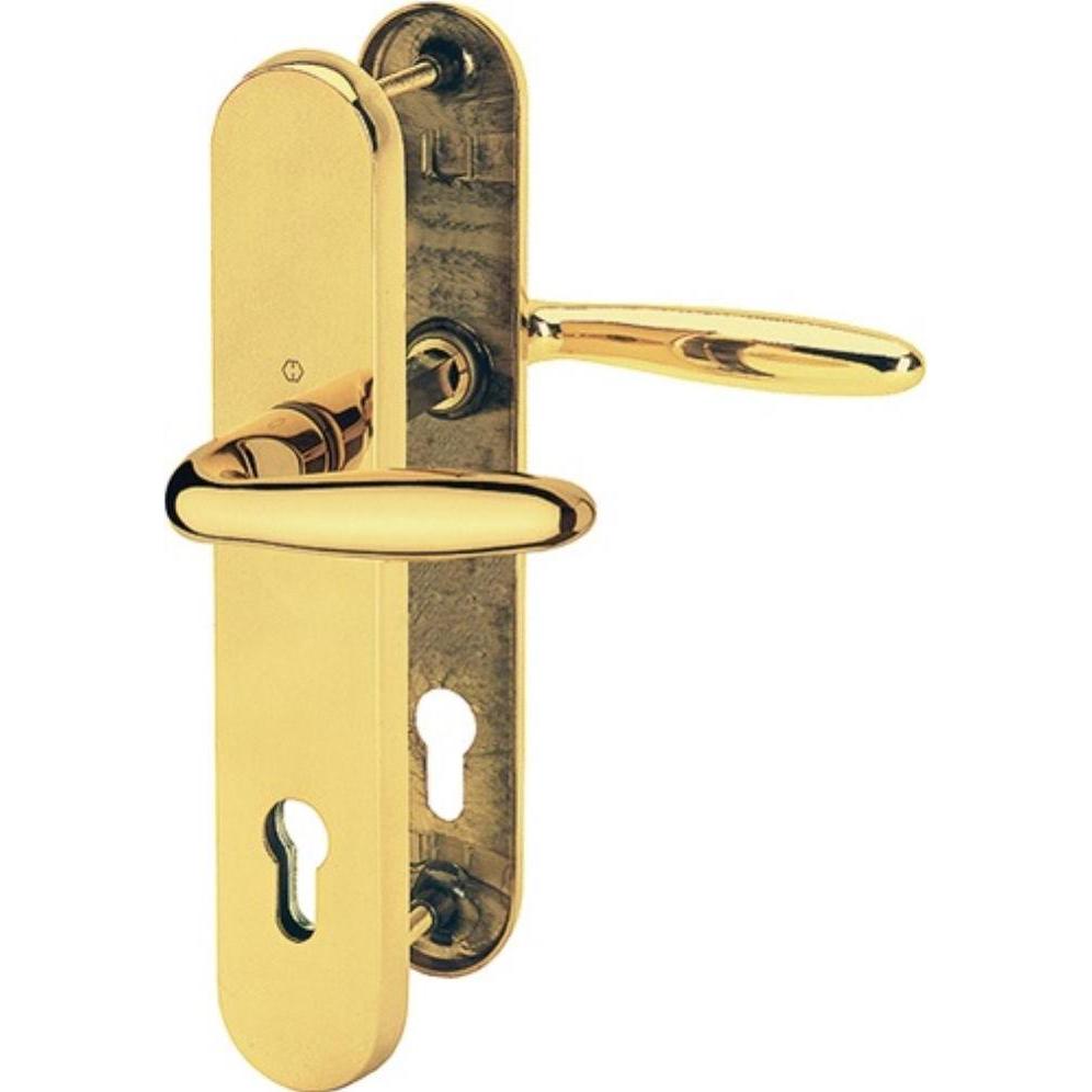 Hoppe, Türgriff + Fenstergriff, Schutzgarnitur Pisa M151/361A/360 Messing F77-R 92 mm 67-72 mm (Türgriff)