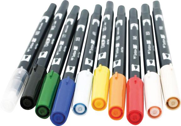 Actual product image Tombow Fiber Pens Manga Shonen (10 x)