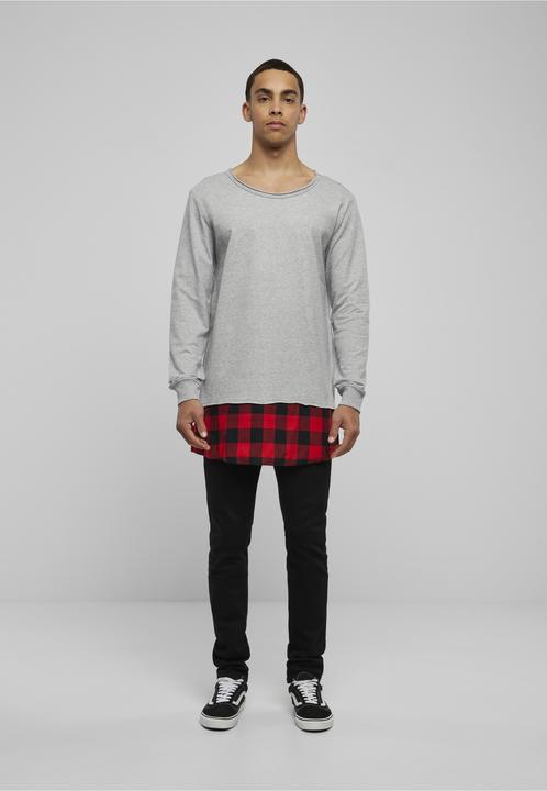 Produktbild Urban Classics Long Flanell Bottom Open Edge Crewneck (M)